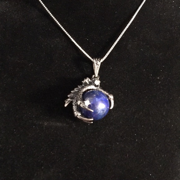 Lapis Lazuli Sphere in Dragons Claw - Picture 5 of 8